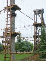 Multi-adventure course with ropes and bridges at Parque Europa